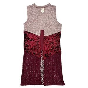 Belle Du Jour Cardigan Vest Girls Medium Lace Embroidered Lightweight Fairygoth